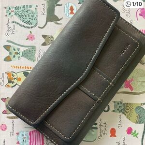 Fossil Brown Leather Wallet with Card Slots